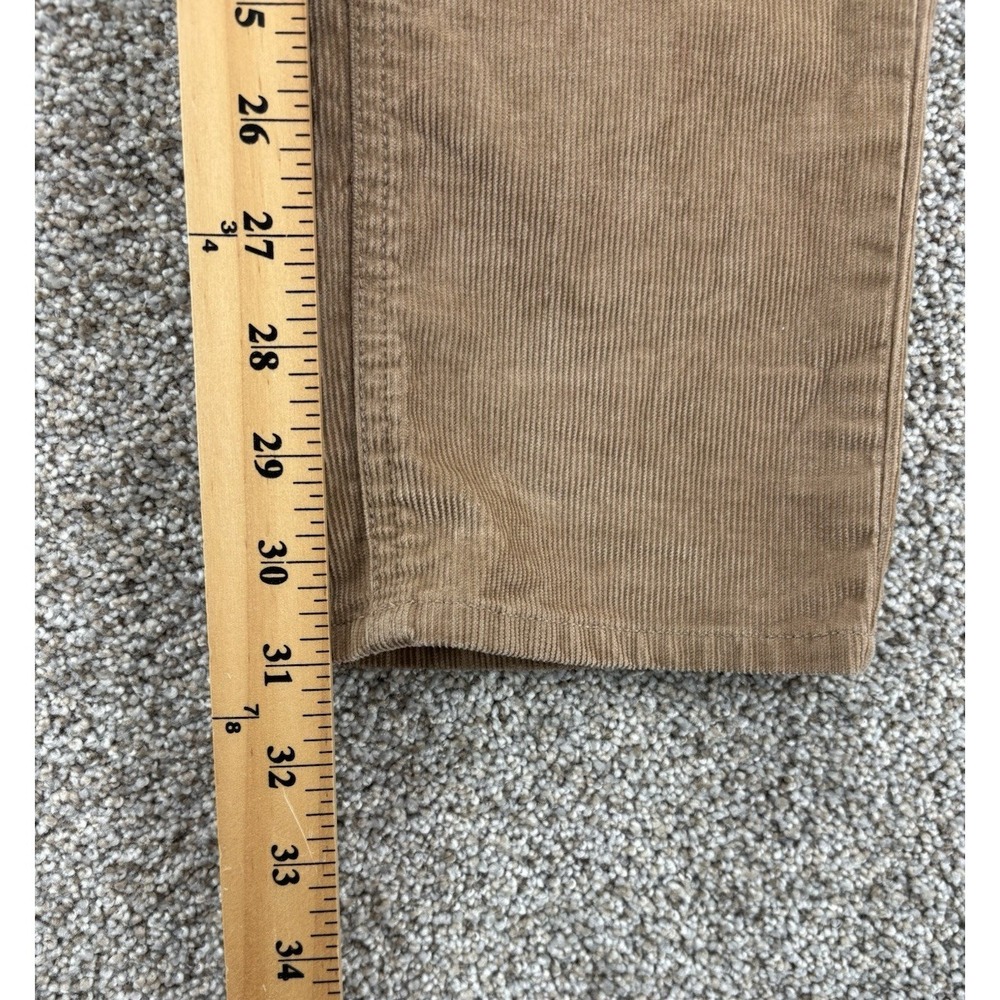 Garnet Hill Corduroy Straight‎ Leg Pants Women's 6 Tan Stretch Cotton Minimalist - Picture 8 of 10